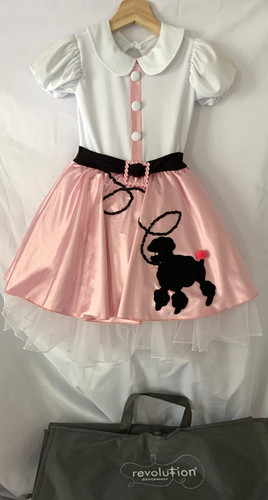 Pink poodle skirt tap - pink,